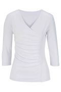 Ladies' 3/4 Sleeve Crossover Knit Top