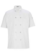 10 Button Short Sleeve Chef Coat With Mesh