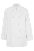 Ladies' 10 Button Long Sleeve Chef Coat