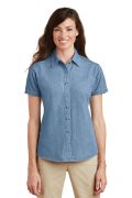 Port & Company - Ladies Short Sleeve Value Denim Shirt.  LSP11