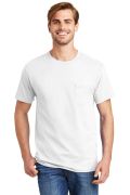 Hanes - Tagless 100%  Cotton T-Shirt with Pocket.  5590