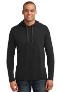 Anvil 100% Combed Ring Spun Cotton Long Sleeve Hooded T-Shirt. 987