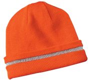 CornerStone - Enhanced Visibility Beanie with Reflective Stripe.  CS800