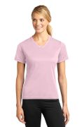 DISCONTINUED Sport-Tek Dri-Mesh Ladies V-Neck T-Shirt.  L468V