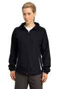 Sport-Tek Ladies Colorblock Hooded Raglan Jacket. LST76