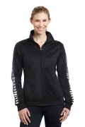 Sport-Tek Ladies Dot Sublimation Tricot Track Jacket. LST93