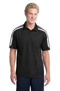 Sport-Tek Tricolor Shoulder Micropique Sport-Wick Polo. ST658