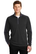 Sport-Tek Sport-Wick Textured Colorblock 1/4-Zip Pullover. ST861