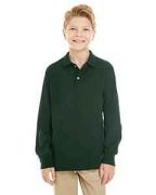 Jerzees Youth 5.6 oz. SpotShield Long-Sleeve Jersey Polo - 437YL