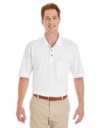 Harriton Adult 6 oz. Ringspun Cotton Piqu Short-Sleeve Pocket Polo - M200P