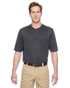 Harriton Adult Prime Short-Sleeve Performance Henley - M400