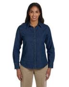 Harriton Ladies' 6.5 oz. Long-Sleeve Denim Shirt - M550W