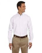 Harriton Men's Long-Sleeve Oxford with Stain-Release - M600