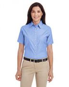 Harriton Ladies' Short-Sleeve Oxford with Stain-Release - M600SW