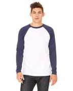 Bella + Canvas Men's Jersey Long-Sleeve Baseball T-Shirt - 3000C