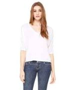 Bella + Canvas Ladies' Flowy Boxy Half-Sleeve V-Neck T-Shirt - 8825