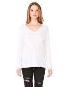 Bella + Canvas Ladies' Flowy Long Sleeve V-Neck - 8855