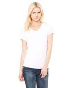 Bella + Canvas Ladies' Jersey Short-Sleeve V-Neck T-Shirt - B6005