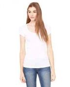Bella + Canvas Ladies' Sheer Mini Rib Short-Sleeve Scoop Neck T-Shirt - B8703