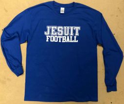 Long Sleeve 100% Cotton Gildan T with Collegiate Logo