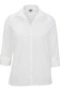 Edwards Ladies' Lightweight Open Neck Poplin Blouse - 3/4 Sleeve - 5040