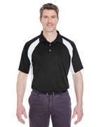 UltraClub Adult Cool & Dry Sport Performance Colorblock Interlock Polo - 8427