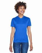 UltraClub Ladies' Cool & Dry Sport V-Neck T-Shirt - 8400L