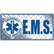 EMS Logo License Plate