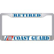 Uscg Retired Chrome Lic Frame 6x12"
