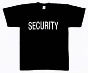 Security T-Shirt Double Sided "security" Shirts