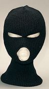 3 Hole Face Mask Black Acrylic