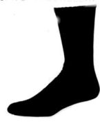 3 Pack Black Crew Socks