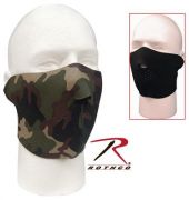 Neoprene Half Face Mask Black Reverses to Camo