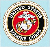 USMC 4 Inch Round Decal