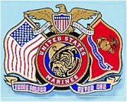 Decal "These Colors Never Run" United States Marines