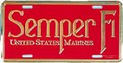 Semper FI License Plate