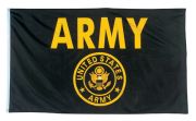 Black/Yellow Army Flag #1498