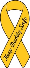 Keep Daddy Safe Ribbon Magnet