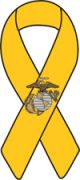 USMC Yellow Ribbon Magnet  Show your Marine Corp pride