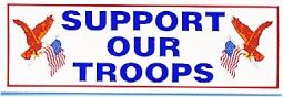 Bumper Sticker- Support Our Troops With Eagle